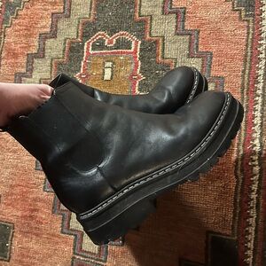 Marc fisher size 10 M. Awesome leather boots, great shape.